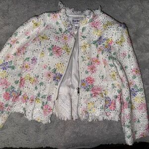 Blueberi Boulevard Elegant White Jacket